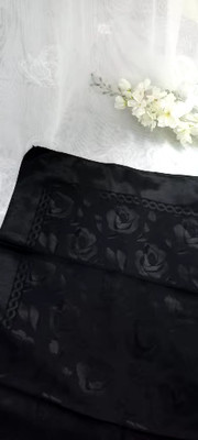 روسری مشکی ژاکارد ابریشم مجلسی وارداتی