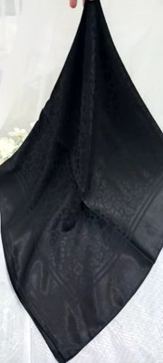 روسری مشکی ژاکارد ابریشم مجلسی وارداتی