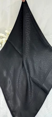 روسری مشکی ژاکارد ابریشم مجلسی وارداتی